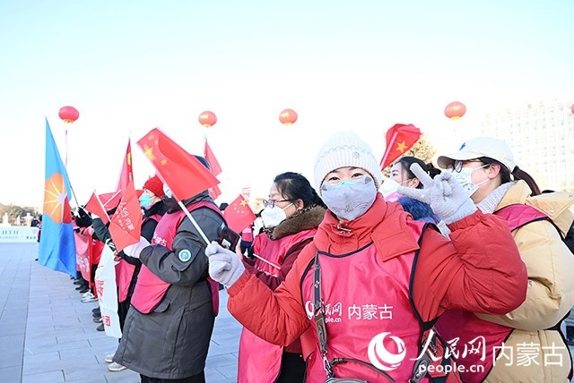 2022年呼和浩特市第七屆徒步迎新活動(dòng)現(xiàn)場(chǎng)。人民網(wǎng) 劉藝琳攝