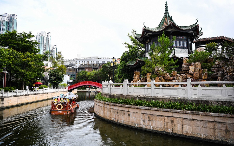 2022年7月19日拍攝的廣州永慶坊一角。新華社記者 鄧華 攝