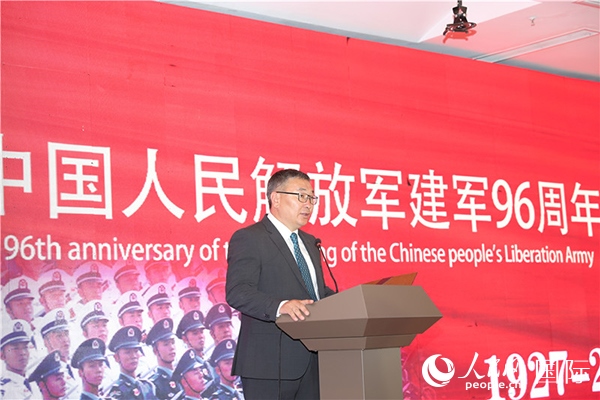 蒙古國國防部副部長瑪格奈致辭。人民網(wǎng)記者 霍文攝J