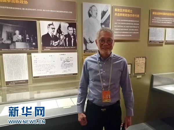 印尼廣東社團(tuán)聯(lián)合總會總主席張錦泉。新華網(wǎng)記者 侯強 攝