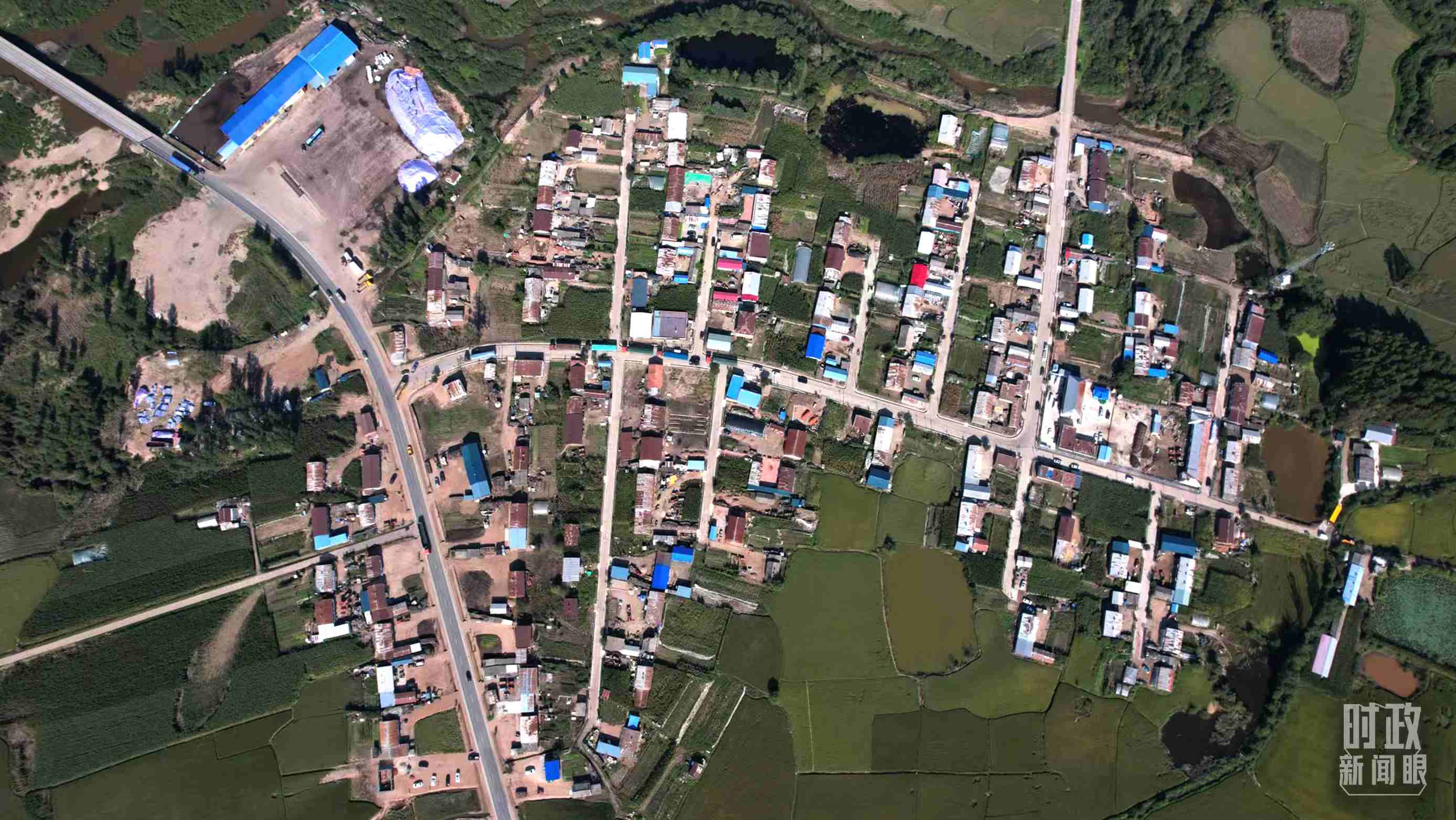 △9月7日，龍王廟村航拍。（總臺國廣記者李晉拍攝）