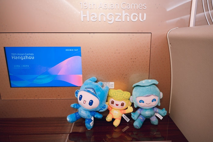 亞運會吉祥物。上海鐵路局融媒體中心供圖
