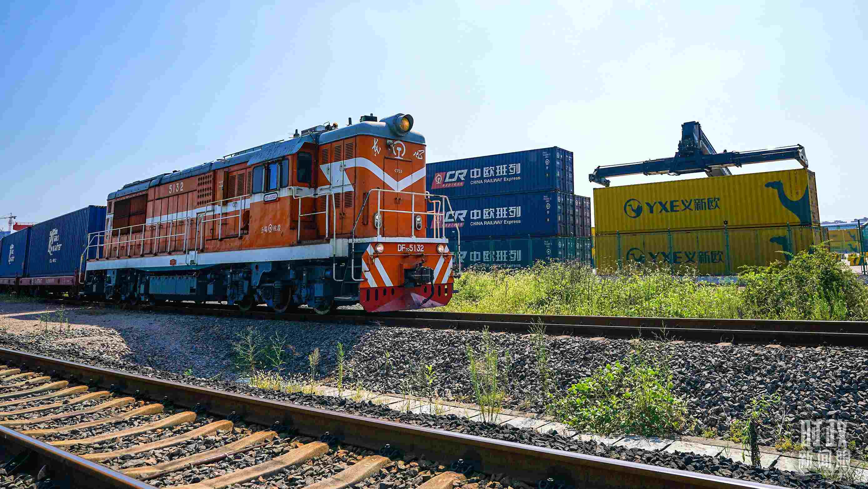 △“義新歐”中歐班列。（總臺國廣記者李晉拍攝）