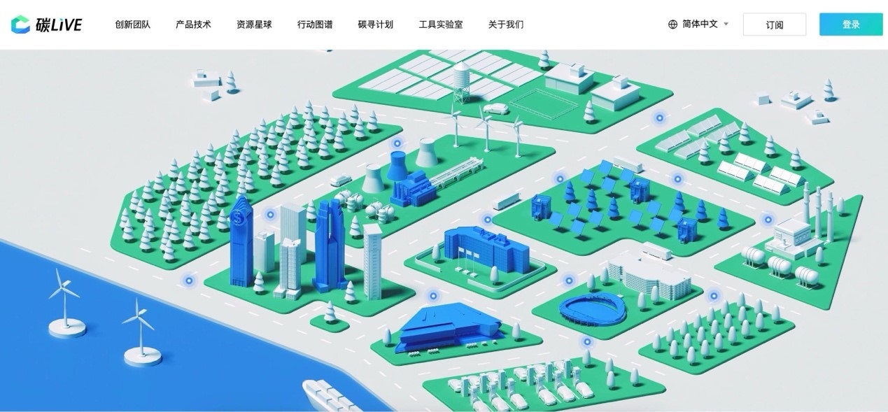 “碳LIVE”社區(qū)網(wǎng)頁截圖。圖片由騰訊公司提供