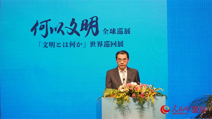 中國(guó)駐日本大使吳江浩致辭。人民網(wǎng) 蔣曉辰攝