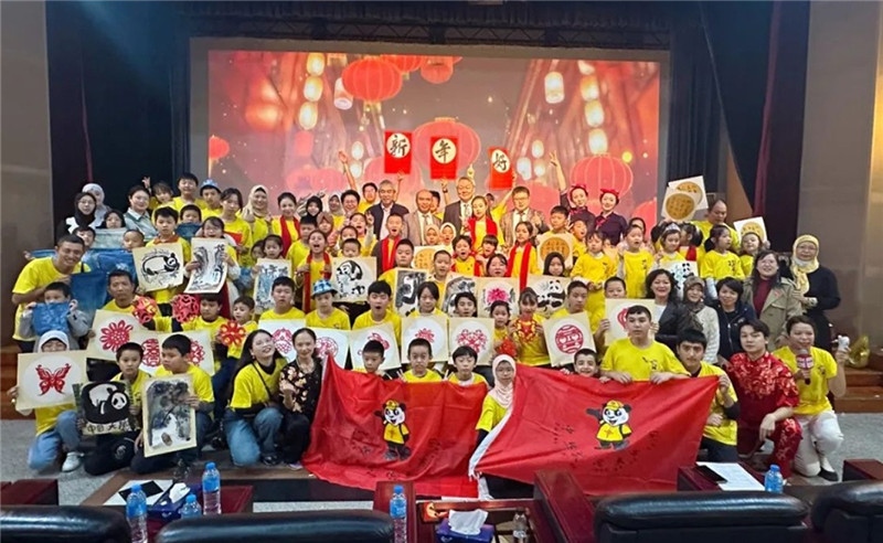 圖為2023“中華文化大樂園—埃及開羅營”閉幕式活動現(xiàn)場。主辦方供圖