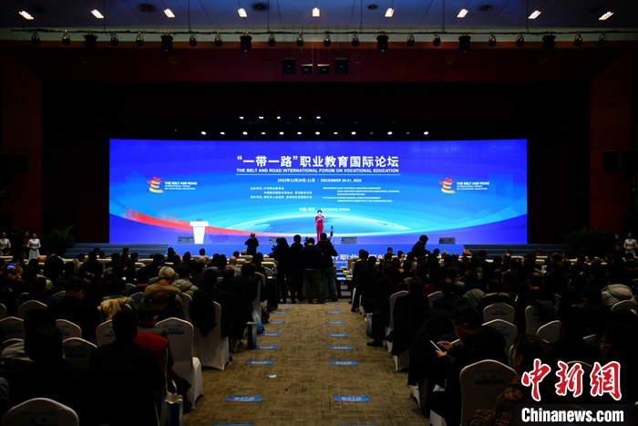 圖為 “一帶一路”職業(yè)教育國際論壇現(xiàn)場。 中新社記者 韓冰 攝
