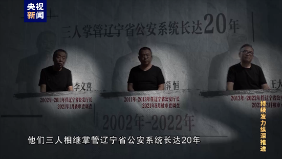 △李文喜、薛恒、王大偉在2021至2022年間先后落馬。