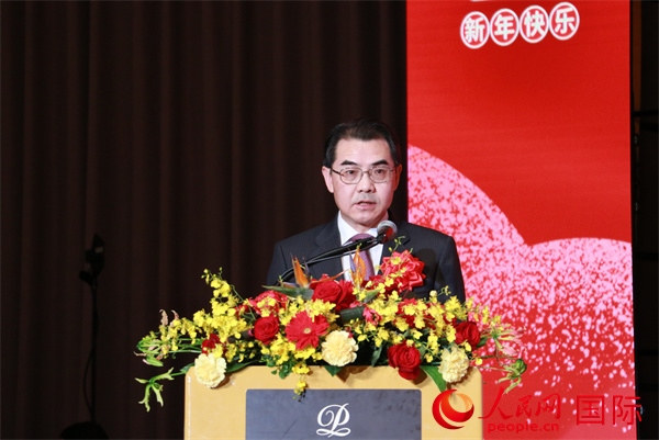 中國駐日本大使吳江浩致辭。人民網(wǎng) 許可攝