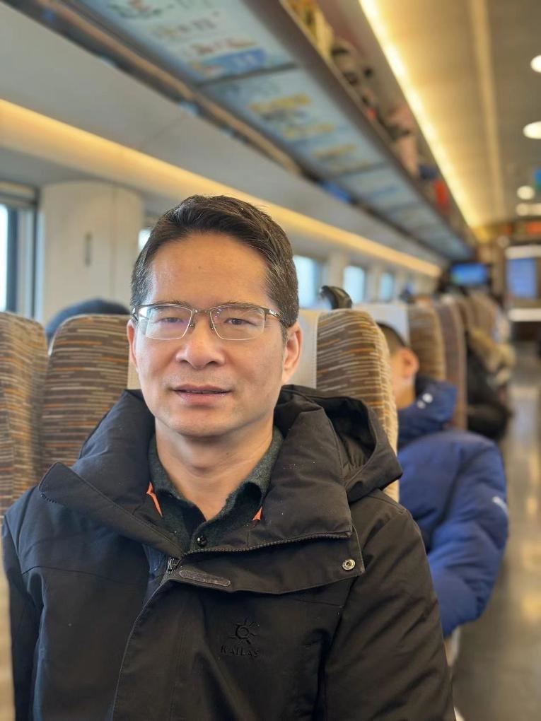 楊萬坤乘坐高鐵往返京津。（采訪對象供圖）