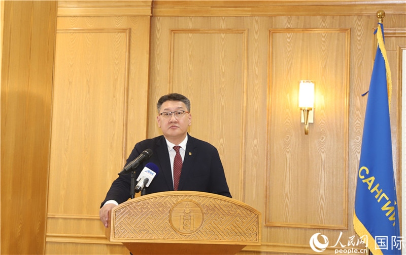 扎布赫楞部長致辭。人民網(wǎng)記者 霍文攝