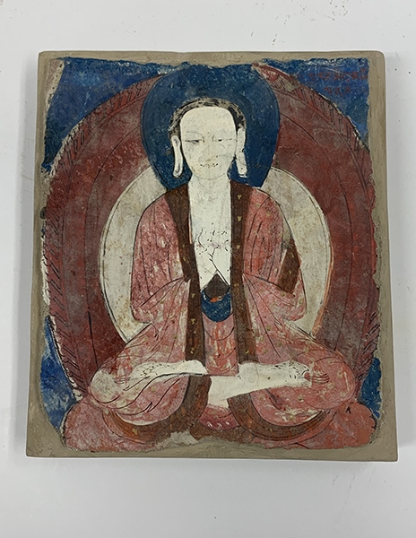 佛像壁畫殘片（暫定名）。國(guó)家文物局供圖