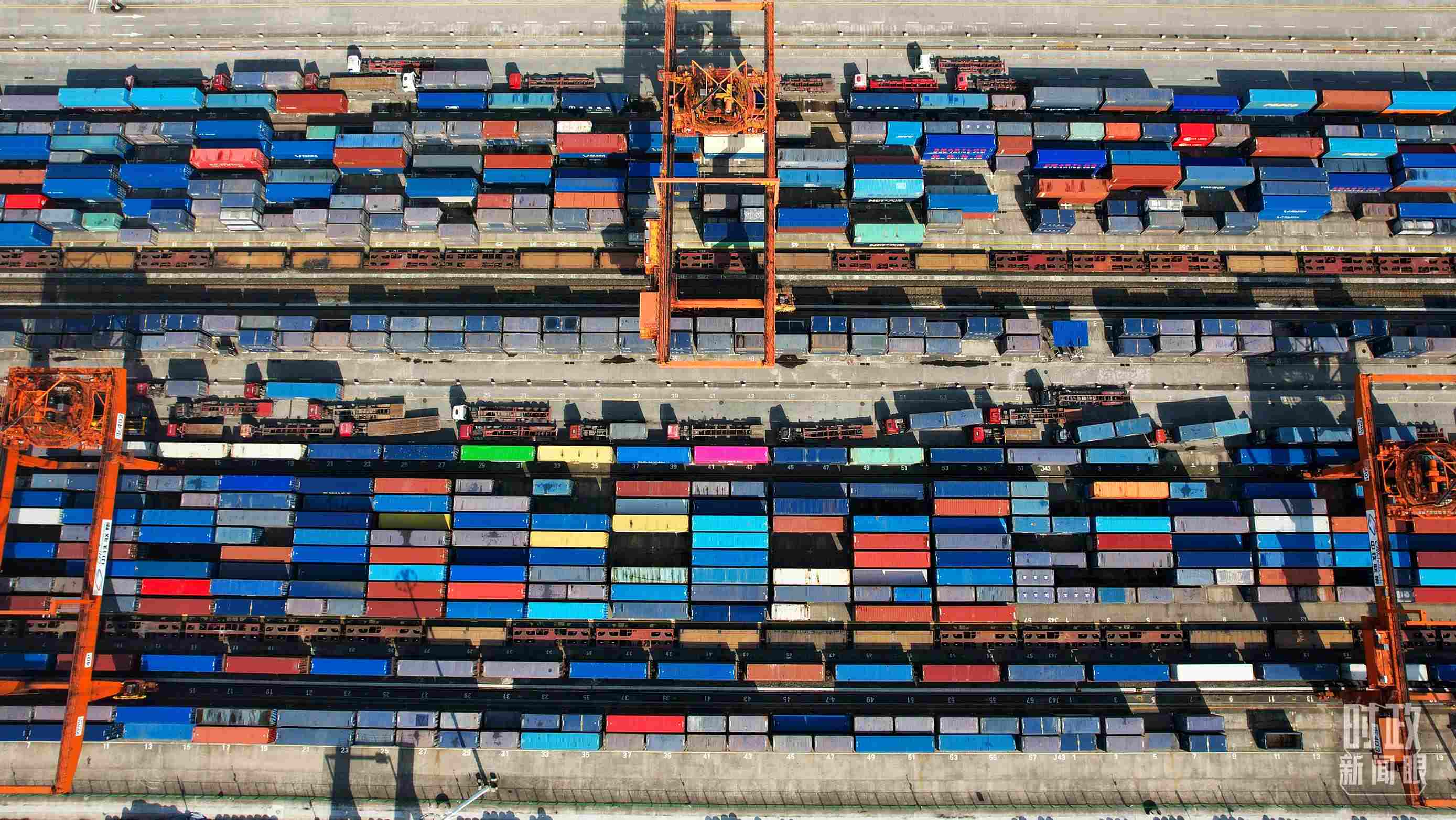 △重慶國(guó)際物流樞紐園區(qū)。（總臺(tái)央視記者范凱拍攝）