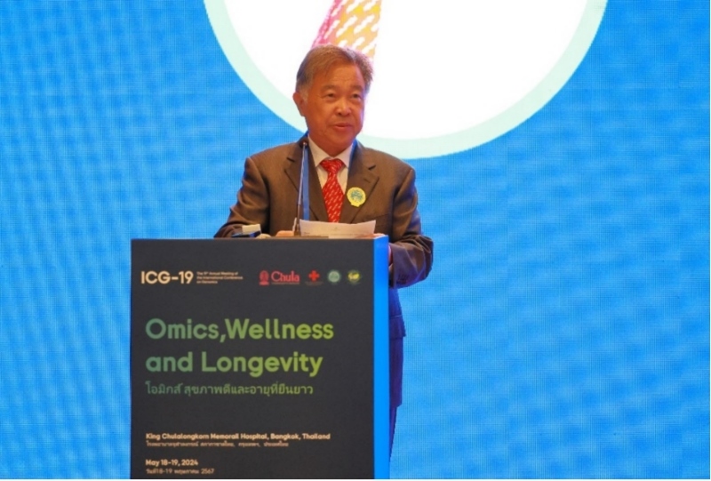 朱拉隆功大學醫(yī)學院副院長沃拉蘇克·肖特勒蘇克發(fā)表主旨演講。主辦方供圖