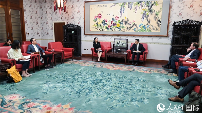 中外媒體吹風(fēng)會現(xiàn)場。 人民網(wǎng) 郭錦標(biāo)攝