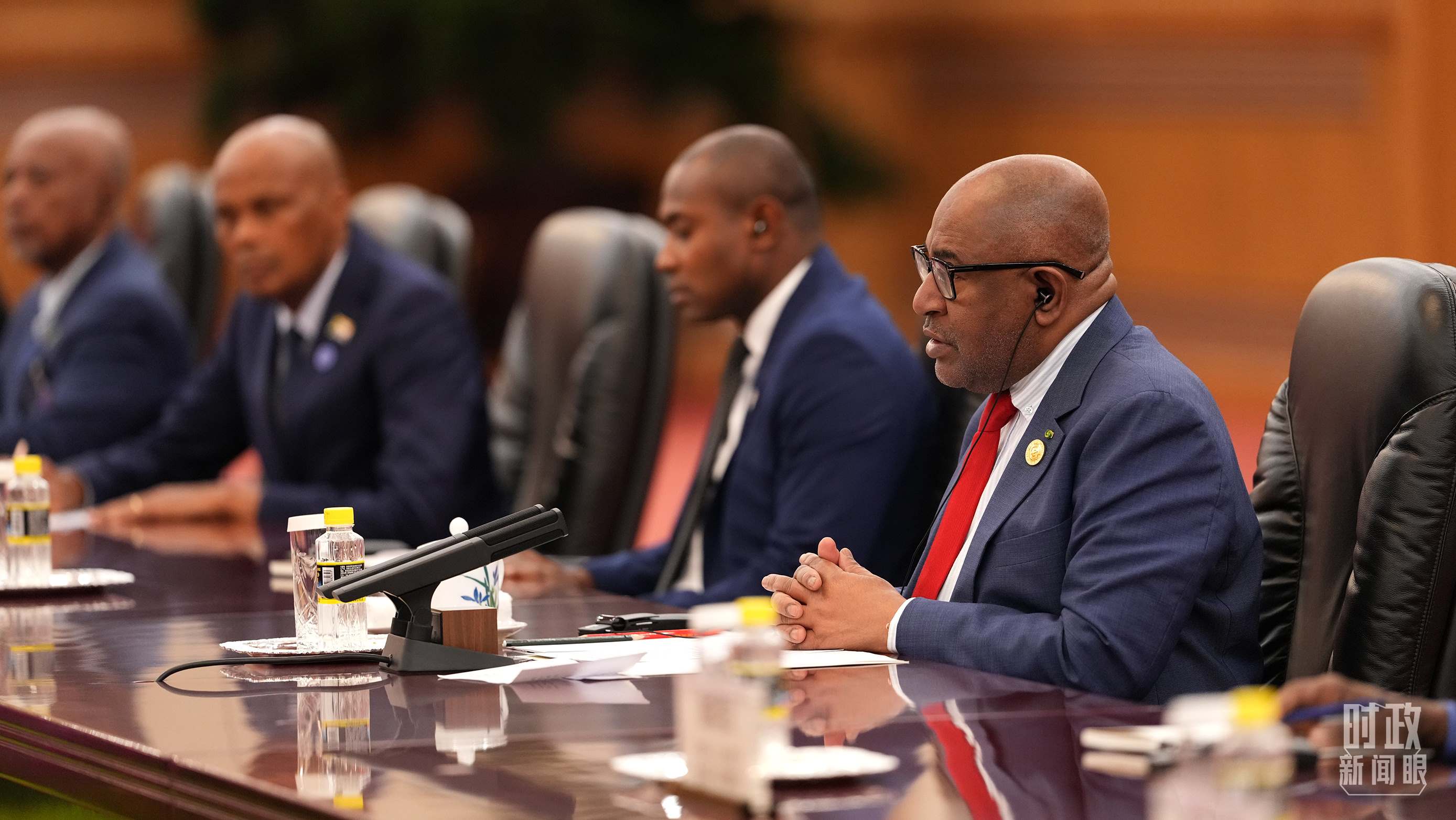 △科摩羅總統(tǒng)阿扎利。（總臺(tái)記者李晉拍攝）