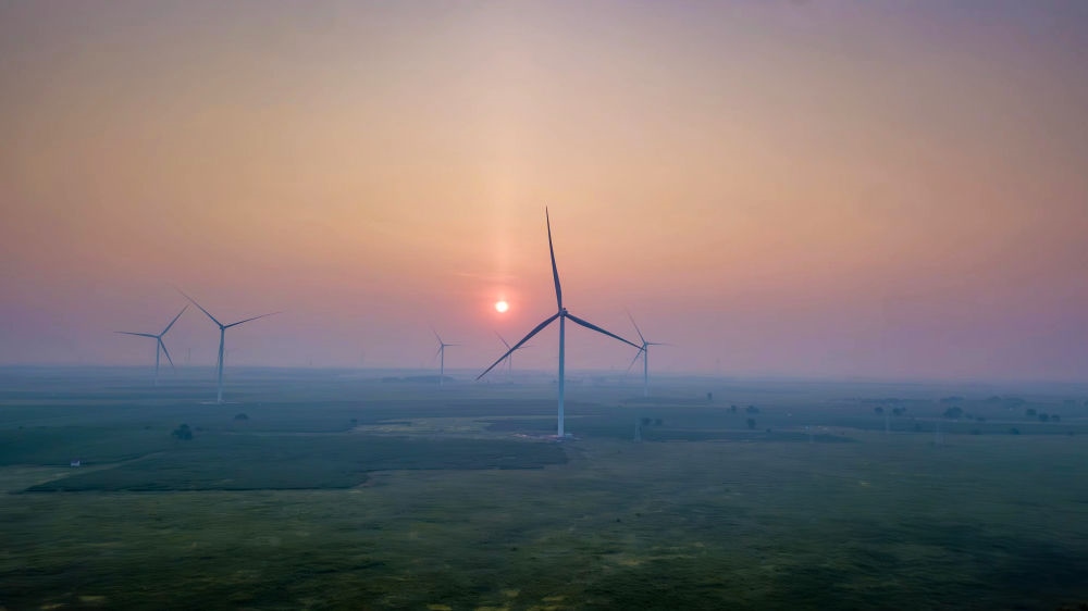 內(nèi)蒙古通遼市238萬(wàn)千瓦風(fēng)電基地。（受訪(fǎng)者供圖）