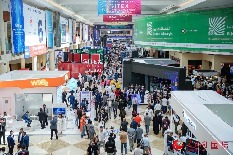 迪拜世界貿(mào)易中心場館內(nèi)一角。人民網(wǎng) 塔里克·易卜拉欣攝