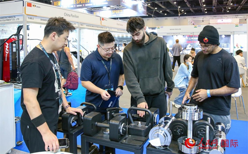 中國(guó)展臺(tái)一角。人民網(wǎng)中東中心分社塔里克·易卜拉欣攝