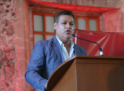 阿爾貝托·維拉致辭。主辦方供圖