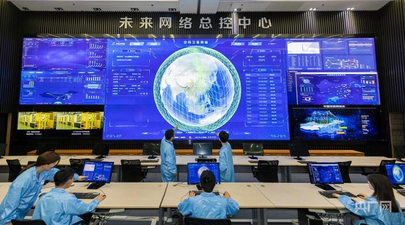 紫金山實驗室的未來網絡國家重大科技基礎設施總控中心（央廣網發(fā) 蔣文超 攝）