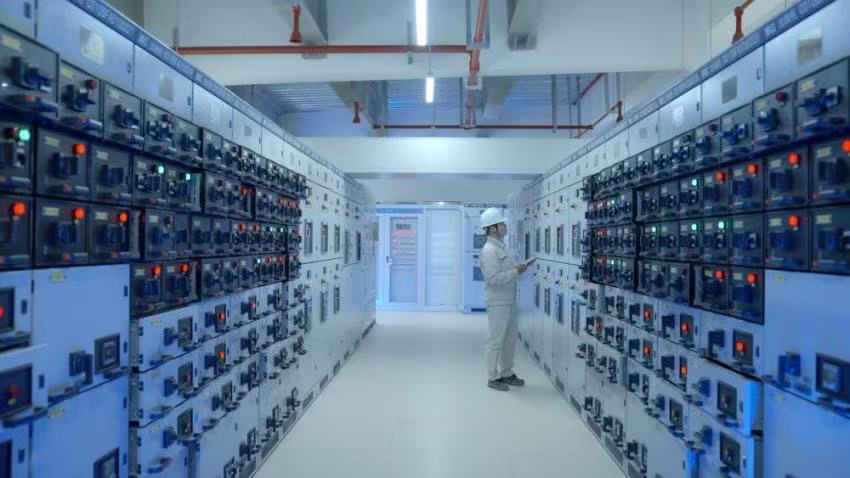 300兆瓦壓氣儲能示范工程低壓配電室。受訪者供圖