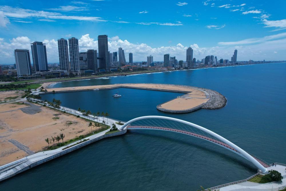 這是2024年10月26日在斯里蘭卡科倫坡港口城拍攝的城市風(fēng)光。新華社發(fā)（科倫坡港口城供圖）