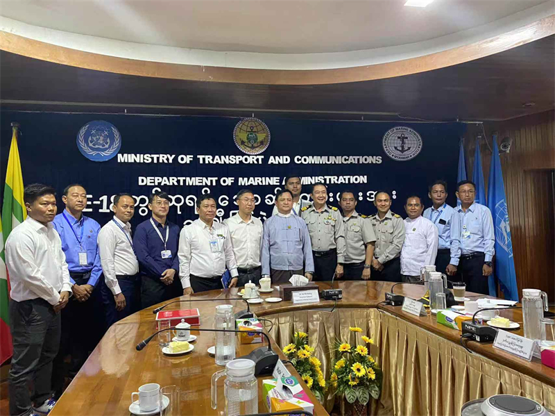 緬甸第18屆國家級港口設(shè)施安全聯(lián)合演習(xí)頒獎儀式現(xiàn)場。中緬油氣管道公司供圖